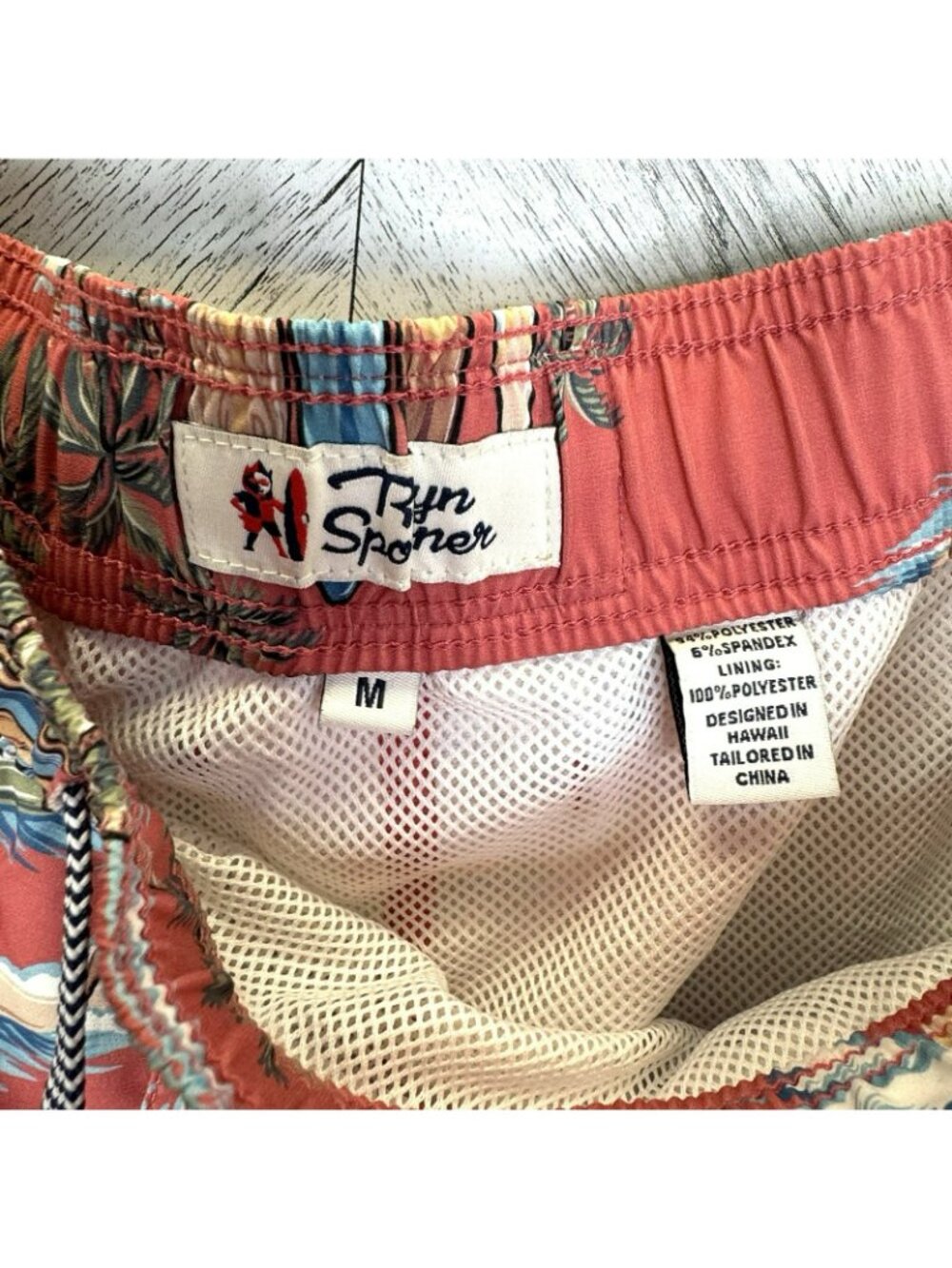 Reyn Spooner Swim Trunks Mens Size Medium Beach Surf Print 7" Inseam - Picture 4 of 4